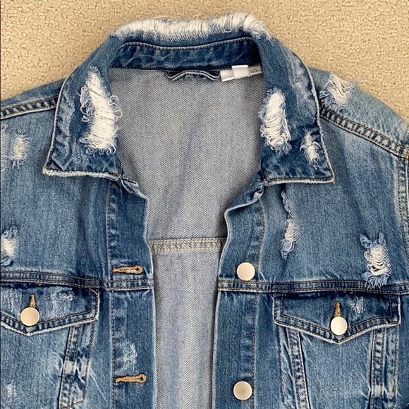 Distressed denim jacket - Picture 2 of 3